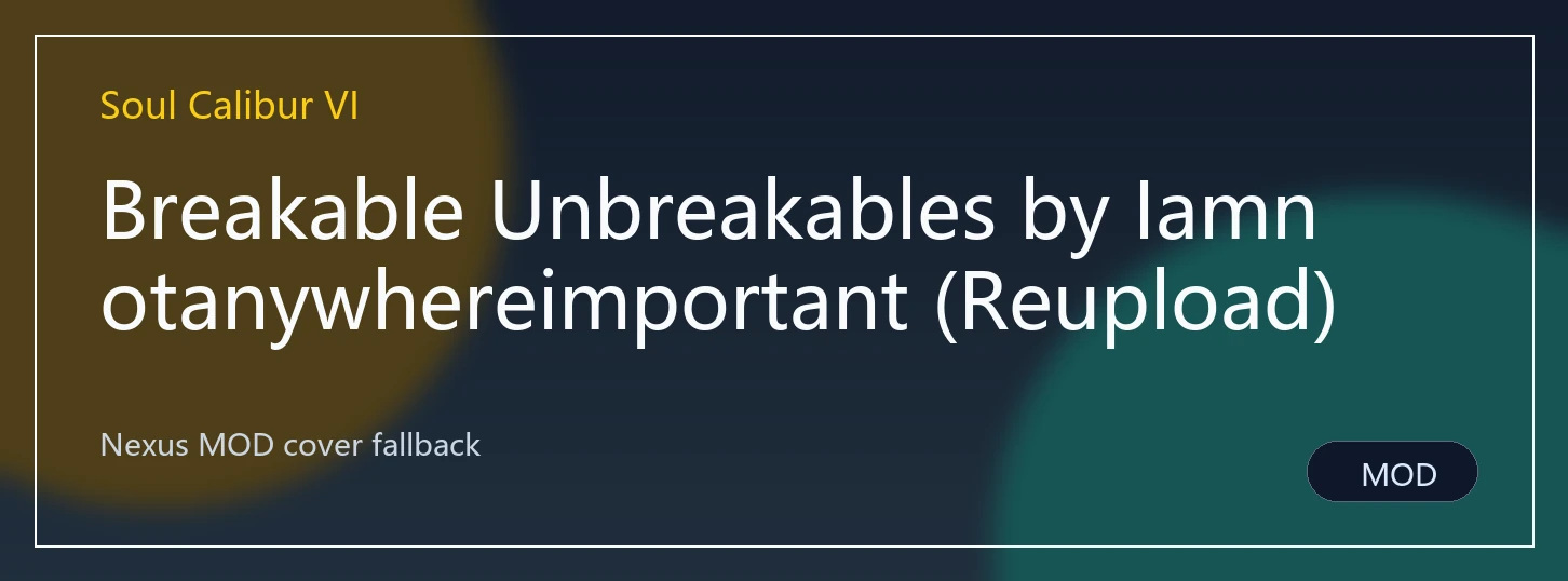 Breakable Unbreakables 作者：Iamnotanywhereimportant（重新上传）封面