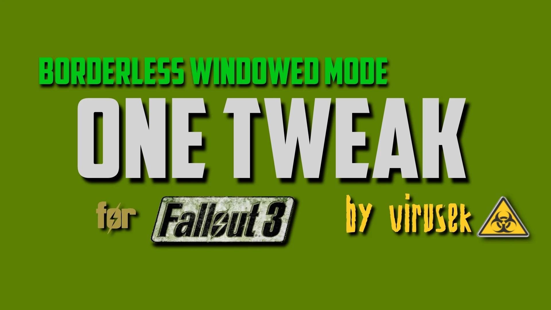 FO3 的 OneTweak封面
