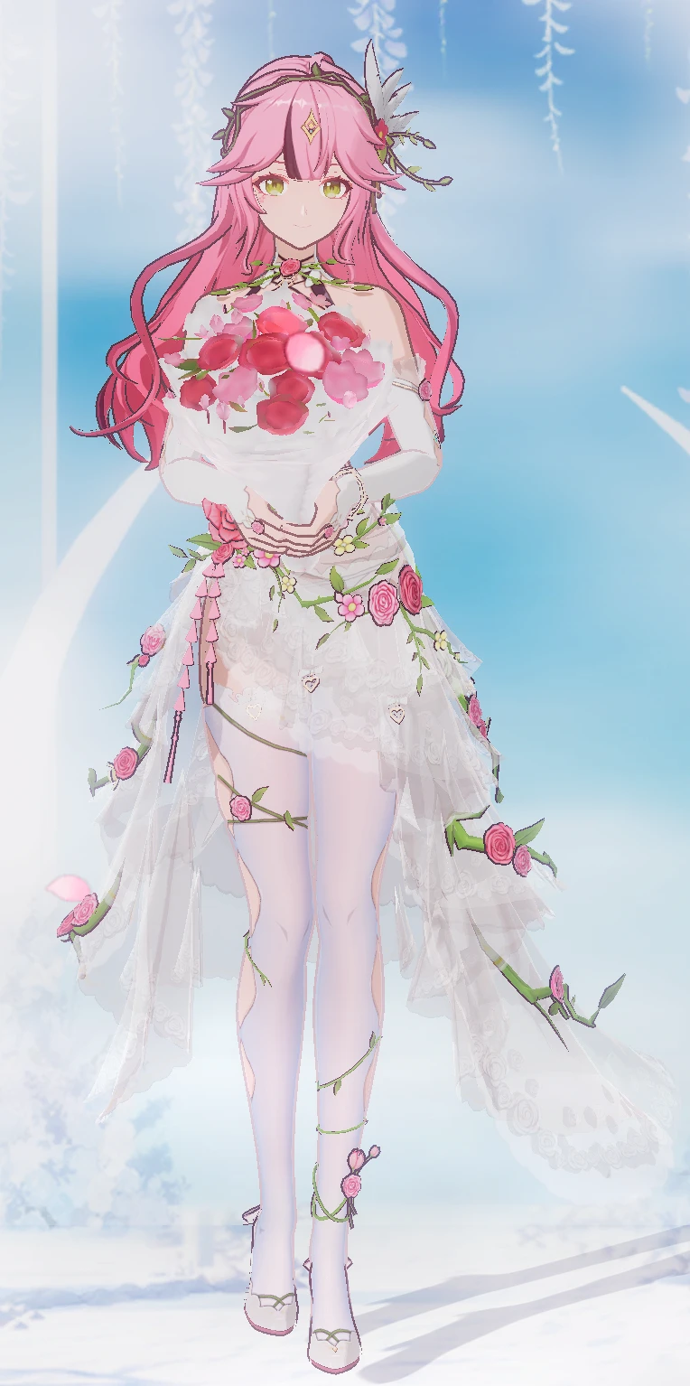 Lan HC 服装(象牙色绽放)透明连衣裙 Mod封面