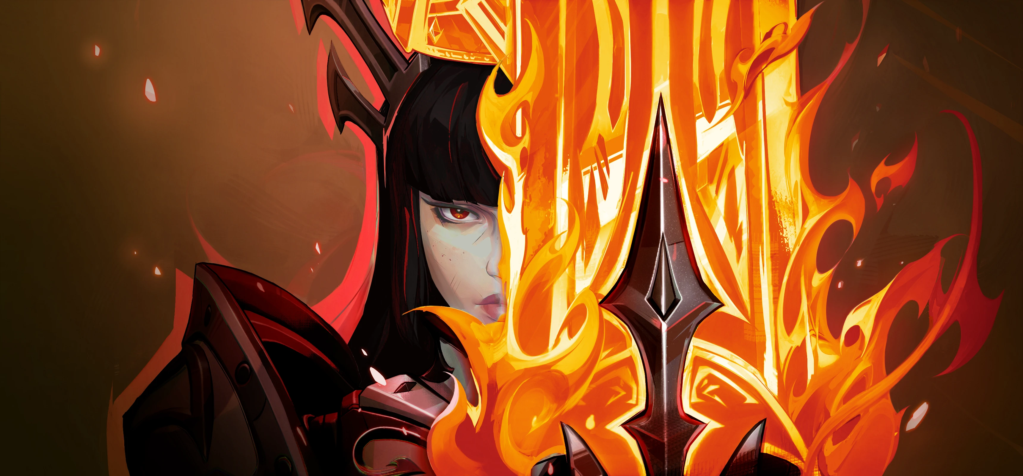(不起作用)Magik Eldritch Armor - 黑色,带有重新着色的火焰封面