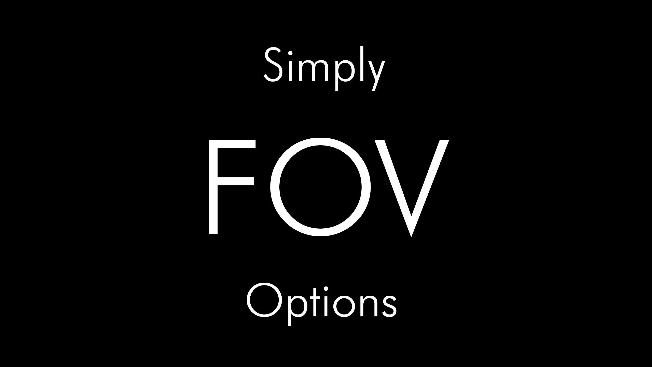 简单的 FOV 选项 - 75 至 110 - 无菜单问题封面