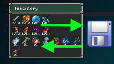Save and Load All Weapons Items and Stats