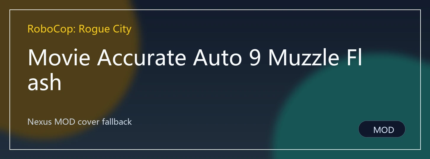 Movie Accurate Auto 9 Muzzle Flash封面