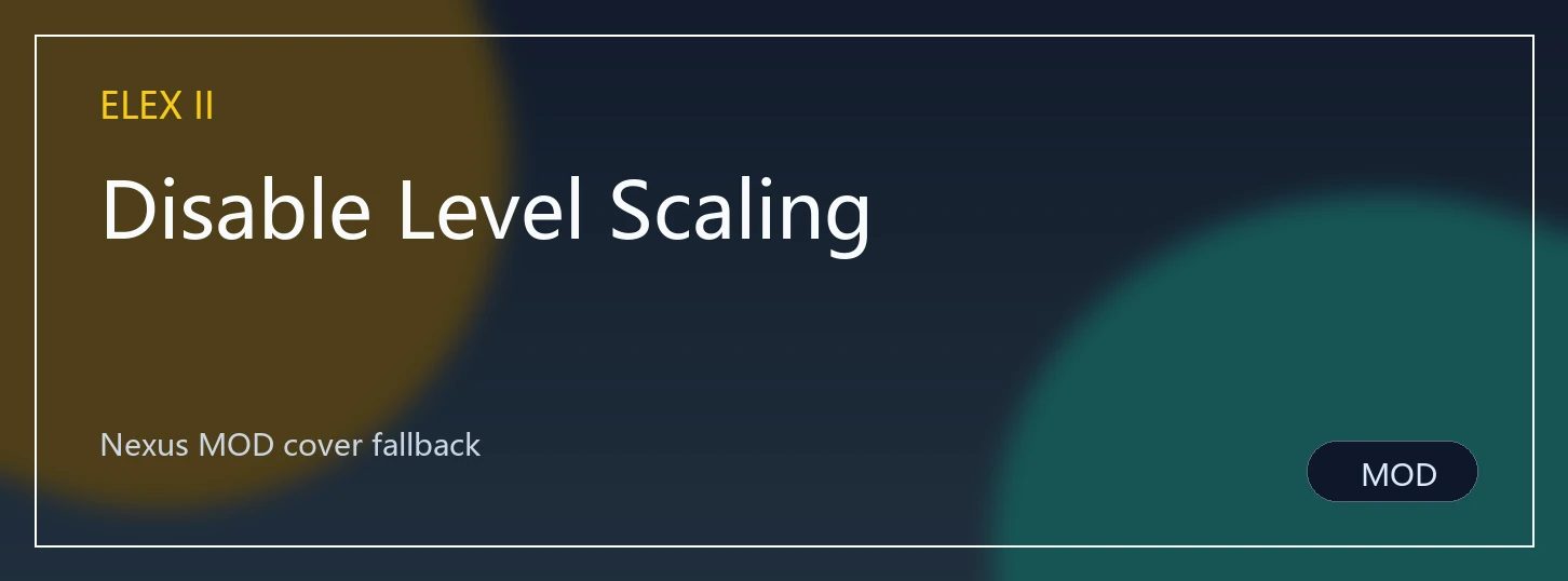 Disable Level Scaling封面