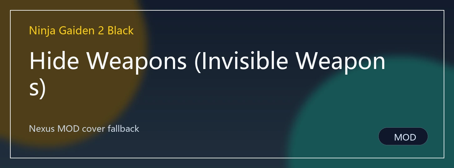 Hide Weapons (Invisible Weapons)封面