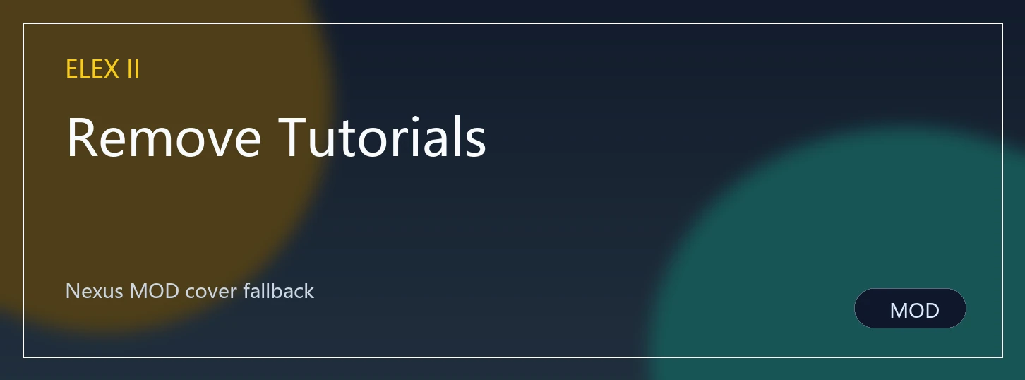 Remove Tutorials