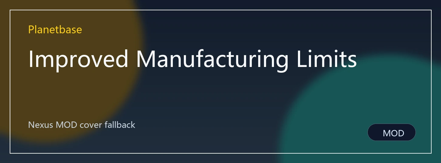 Improved Manufacturing Limits封面