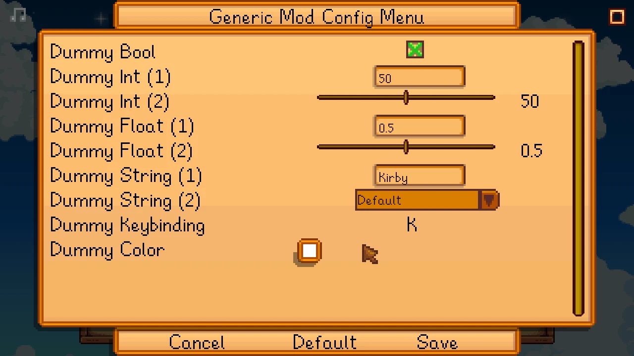 通用 Mod 配置菜单 (GMCM)封面