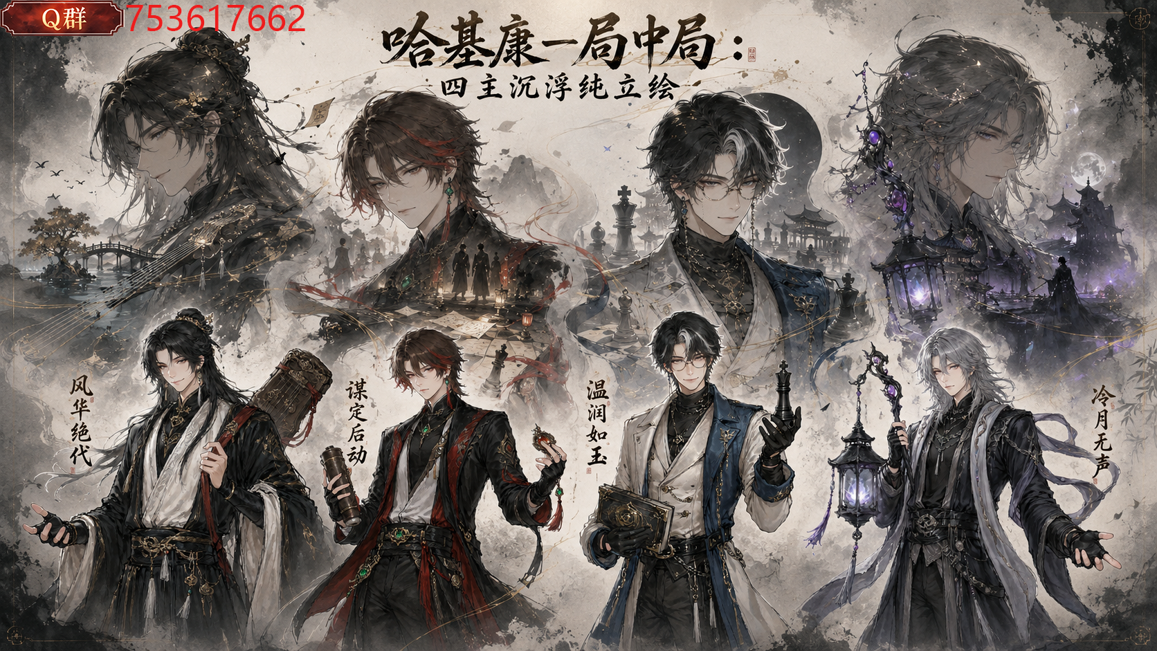 【哈基康】四男纯动态立绘封面