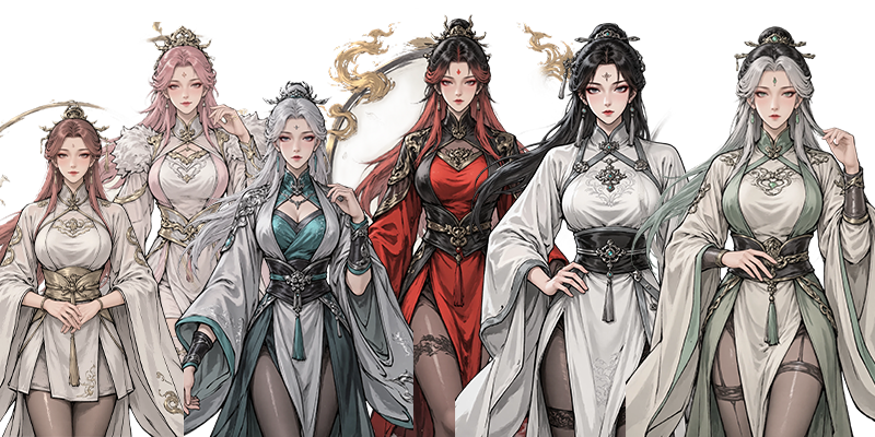 《易》六个原版女立绘.其二封面